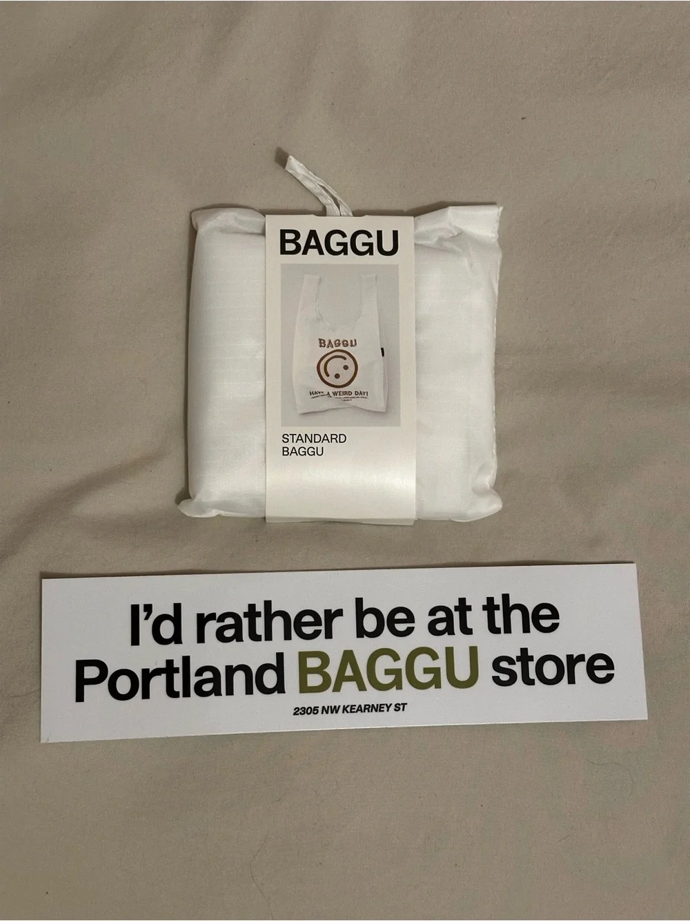 NWT BAGGU Thank You Portland Standard Reusable and Sticker - Picture 1 of 1